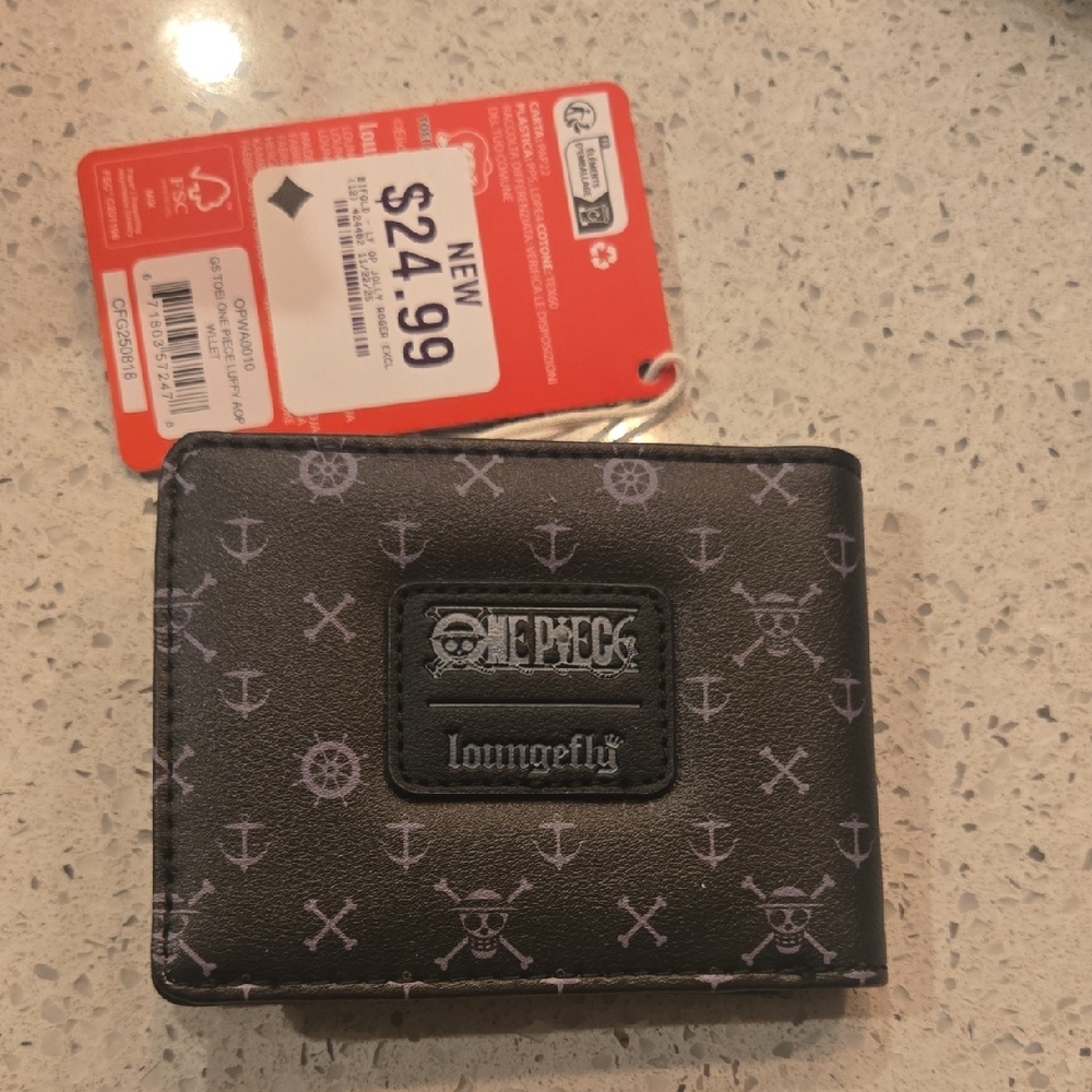 Loungefly Black and Gray One Piece Wallet - Picture 2 of 3